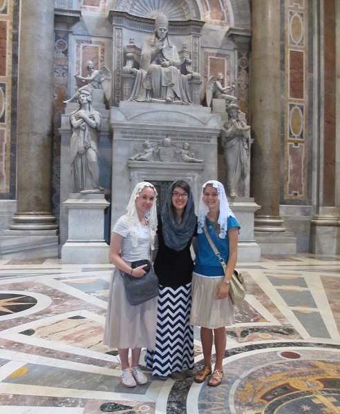 Veiled at St. Peter's Basilica